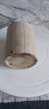 Striped Stoneware Jam Jars x 2 Vintage Kitchen Storage