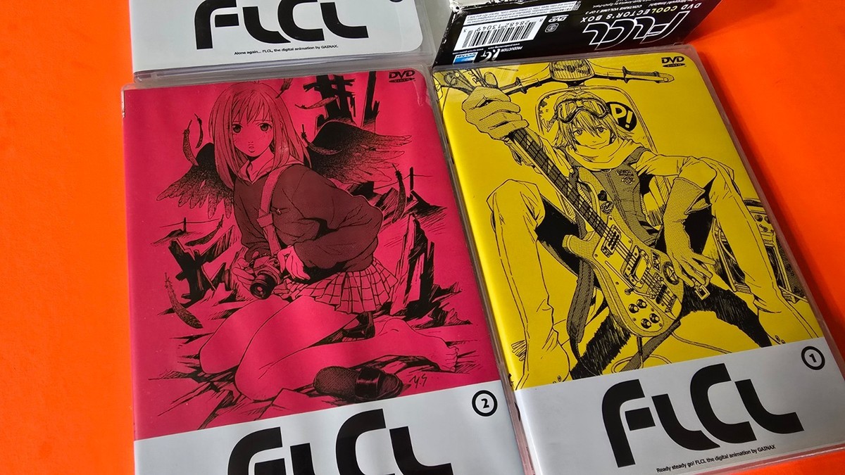 FLCL Fooly Cooly DVD Collector's Box SynchPoint Vols 1-3 Gainax