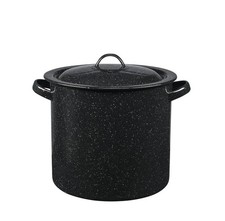 Granite Ware Porcelain Enamel 12-Quart Stock Pot with Lid 12.6 x 10.4 x10.4 Inch