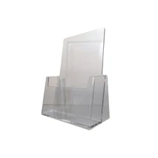 Clear Acrylic 6" x 9" Countertop Bi-Fold Brochure Holder