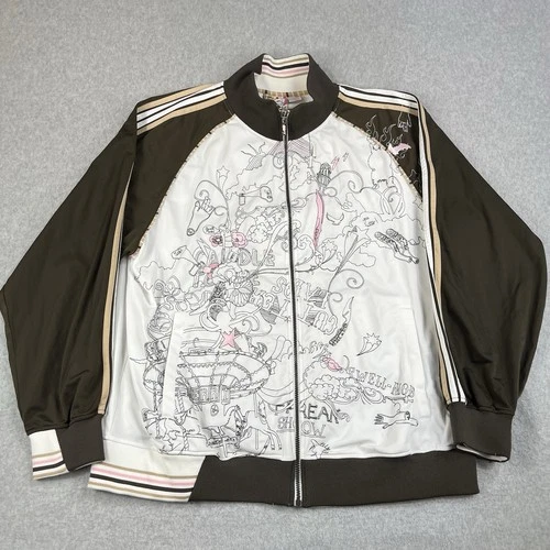 Vintage Y2K Artful Dodger Freak Show Track Jacket 4XL Embroidered Streetwear - product listing photo