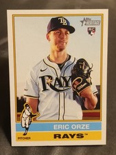 2025 Topps Heritage High Number #589 Eric Orze (RC) Tampa Bay Rays 