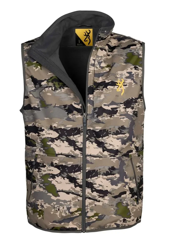 Browning Soft Shell Hunting Vest Camo Ovix Windproof Men's Size: Small - Image 3 of 4