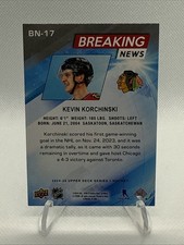 2024-25 Upper Deck Series 1 - Breaking News Kevin Korchinski #BN-17