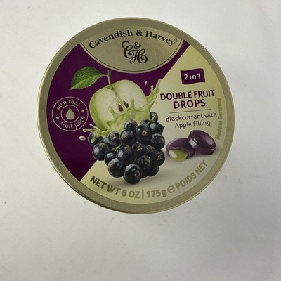Cavendish & Harvey Blackcurrant with Apple Filling Double Fruit Drops 176G 4pack