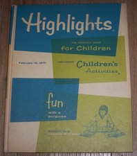 Highlights for Children February 15, 1971 Olympics Space Poetry Puzzles