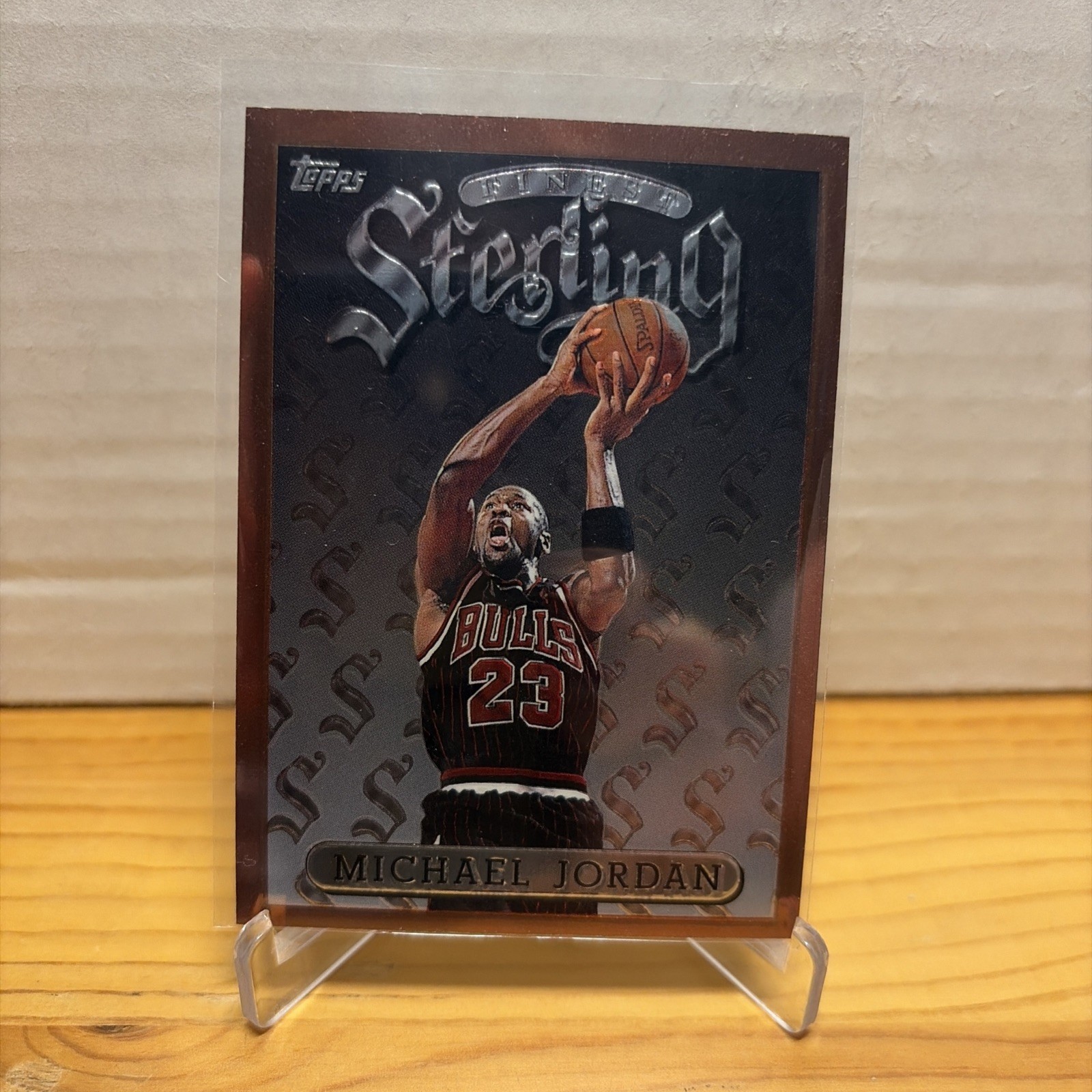 Michael Jordan 1996-97 Topps Finest Sterling #50 Chicago Bulls