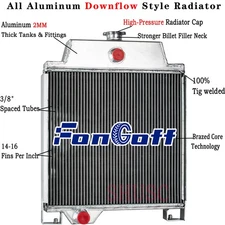 3 Row Radiator For John Deere JD300 JD301 820 920 1020 1120 AT20797 Tractor