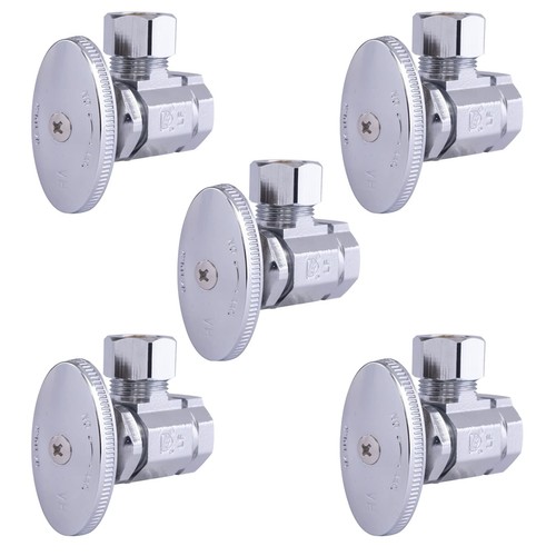 1/2 in. FIP Inlet x 1/2 in. O.D. Compression Outlet Multi-Turn Angle Valve, 5...