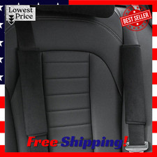 2pcs Universal Seat Belt Cover Soft Shoulder Pad Strap Protector Car Truck Black
