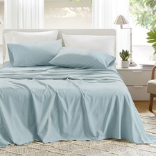 Comfort Spaces 100 Cotton Sheets King, Breathable Soft Cotton Sheets, Natura...