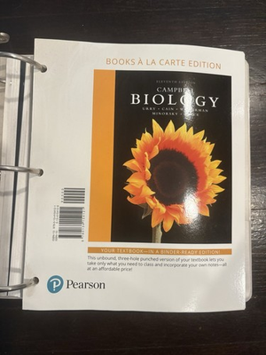#ad Campbell Biology 11th Edition Urry Cain Wasserman Pearson Loose Leaf In Binder $35.00