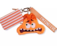 Disney's Inside Out 2 Anxiety Emotion Plush Keychain Bag Charm Wristlet New