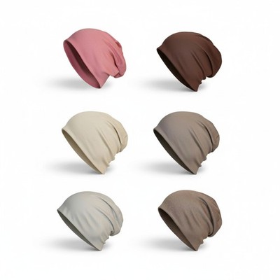 Beanie Jersey Mütze Slouch für Damen und Herren einfarbig