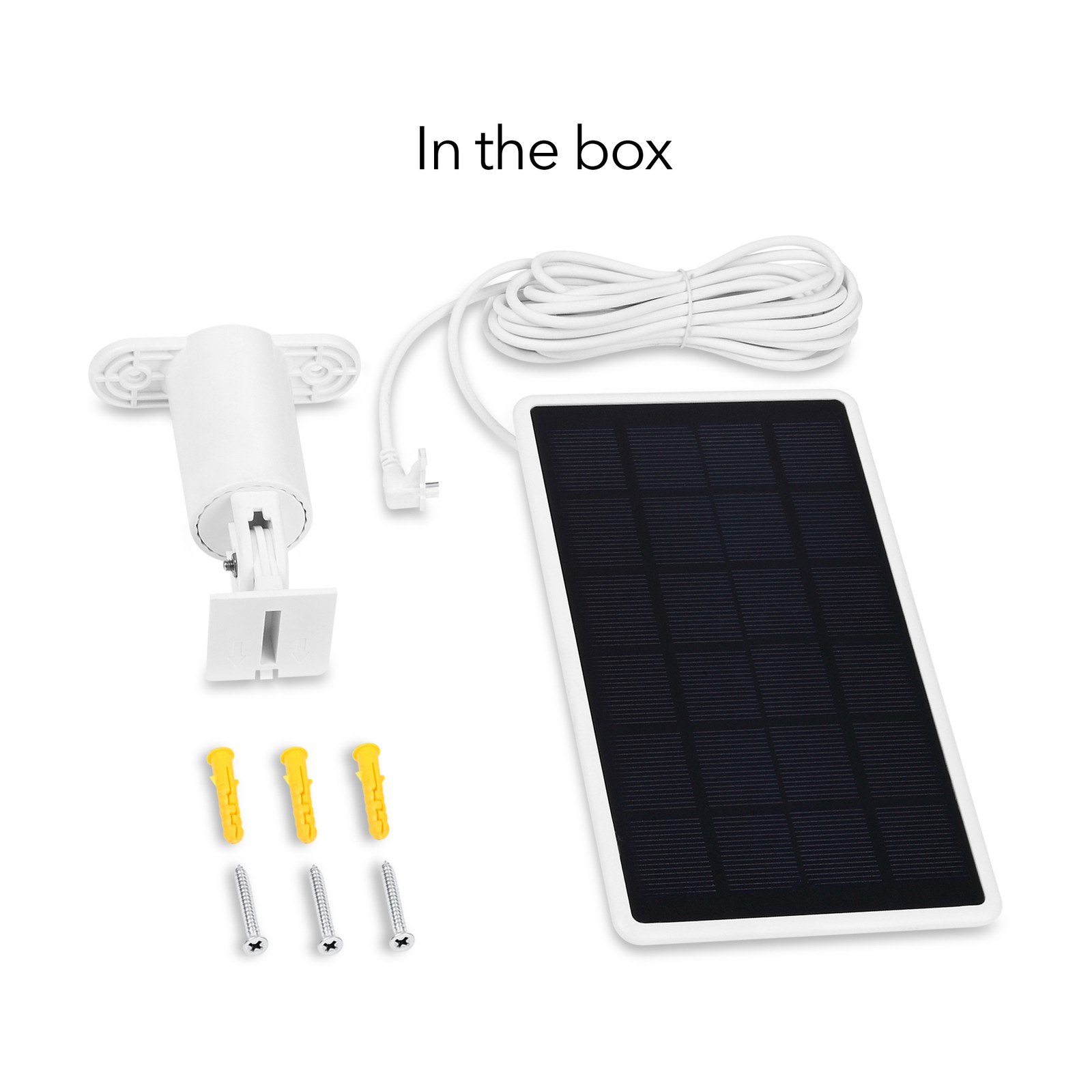 Wasserstein Solar Panel for SimpliSafe Wireless Outdoor Camera (White, 1 Pack)