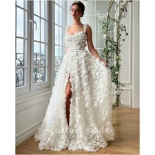 White Sweetheart Wedding Dresses Strapless Applique Floor-Length Formal Evening