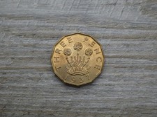 1937 George VI Brass Proof Threepence Very Nice SB40