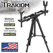 Crossbow Rifle Tripod Rest Shooting Stick 24" to 45.2" for Ground Blinds Hunting
