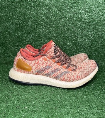 Adidas Shoes Mens Size 8 PureBoost Clima Coral Red Comfort Gym Running Sneakers