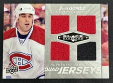 2010-11 Black Diamond Hockey Quad Jerseys Scott Gomez 
