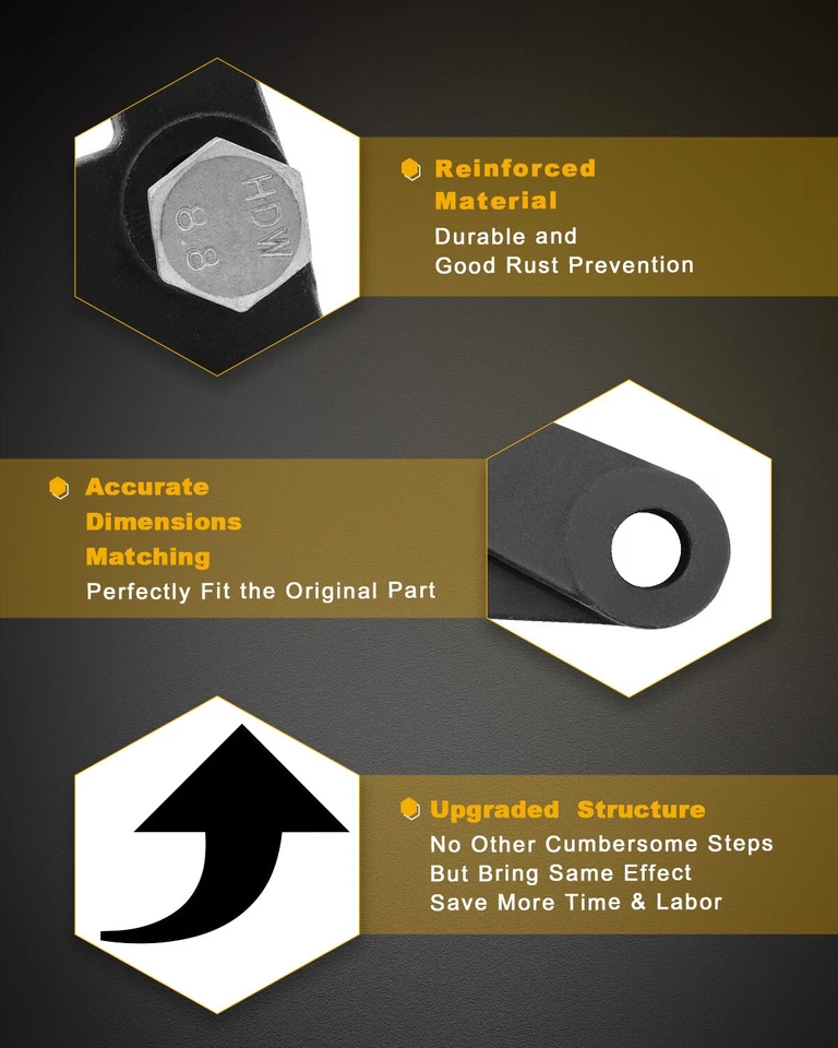 Upgraded 917-504 Exhaust Manifold Clamp Repair Kit For 1997-2016 Ford E F Series Foto 4 de 4