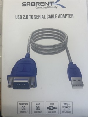 USB 2.0 To Serial Cable Adapter + CD