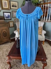 Lati Fashion Women's Blue Silky Polyester Nightgown M NWOT