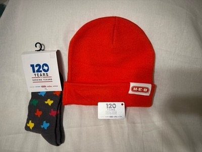 H-E-B 120th Anniversary Gift Set Beanie Socks Gift Card NEW