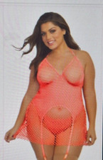 Pure Romance layered garter slip set