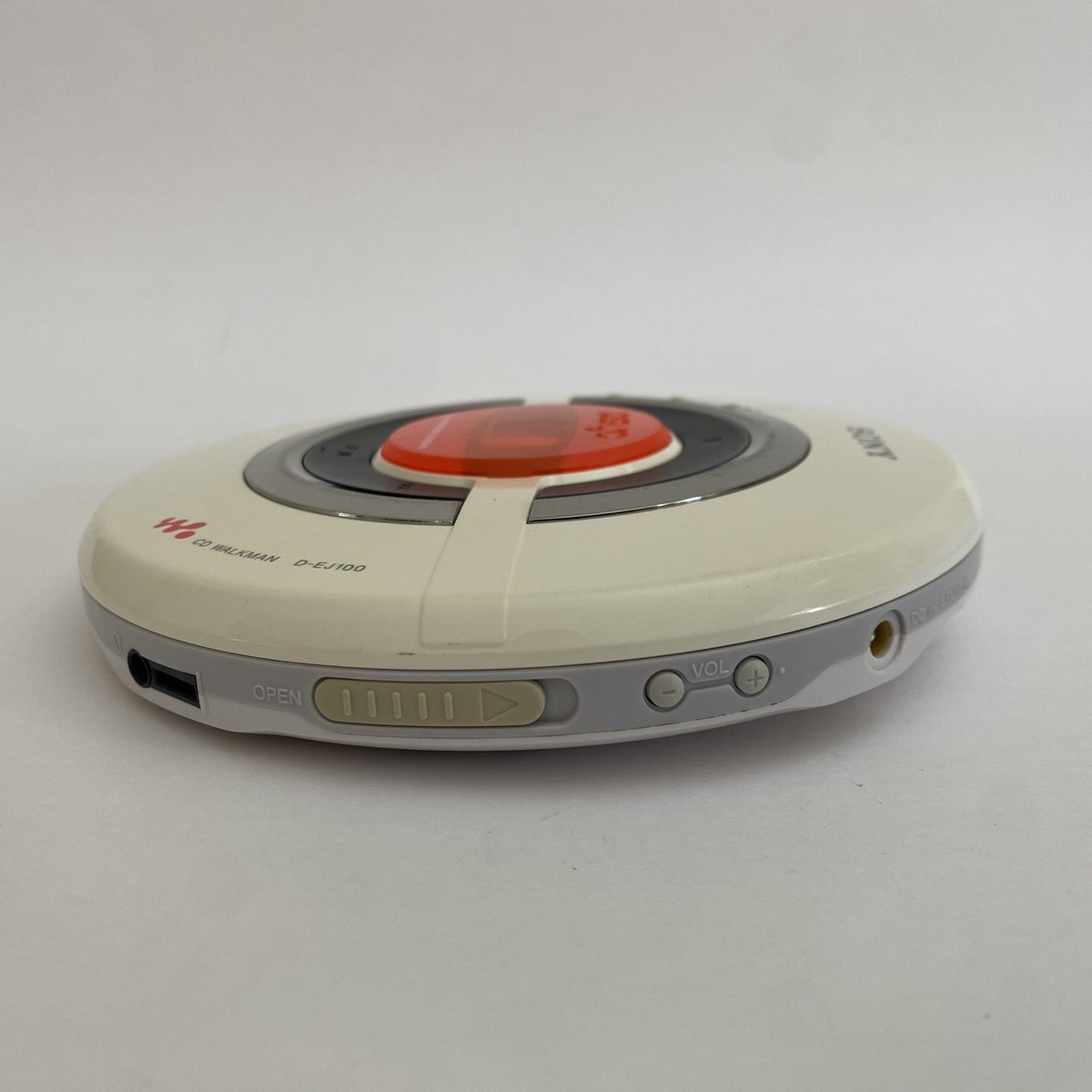 RARE Sony D-EJ100 PS Psyc Walkman Portable CD Player White/Orange