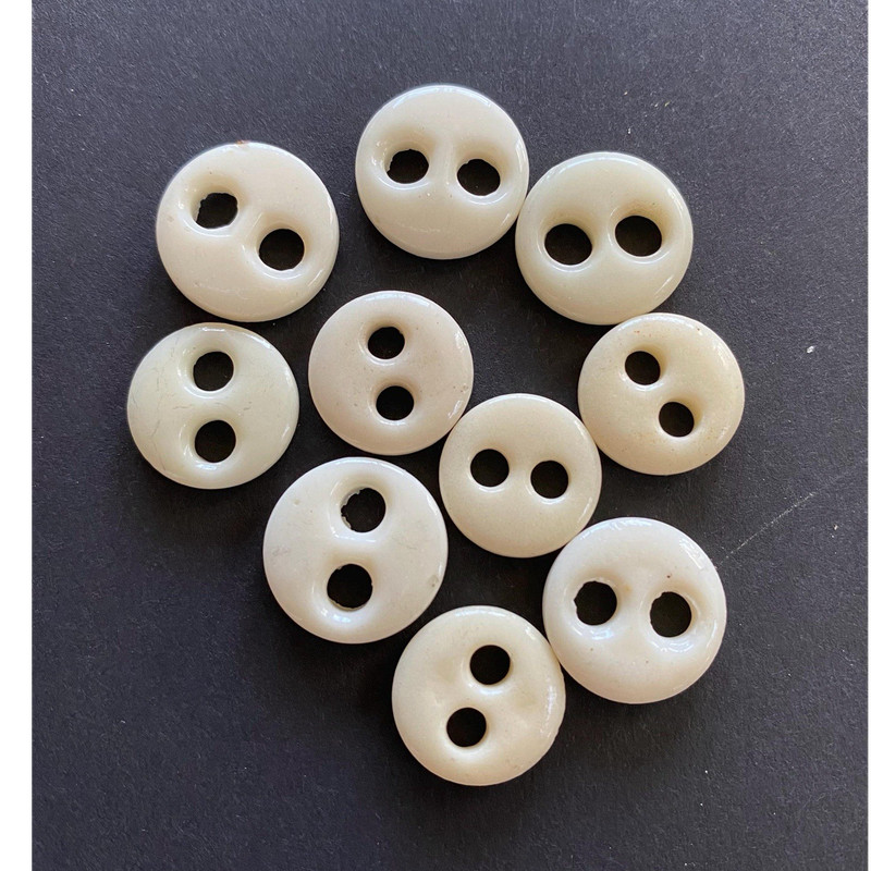 Set of 10 vintage China panty waist Sewing Buttons 