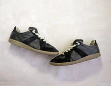 Maison Margiela GAT Sneakers Black Men 9.5 42.5 Suede Leather Low Gum