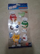 EK Success Jolee's Boutique M&M's Brand. 3D scrapbooking sticker set.  Baking
