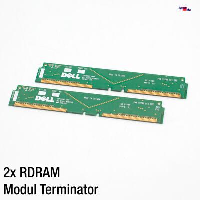 2x MODULES TERMINATOR DELL FOR RAMBUS RDRAM PC800 RIMM SERVER RAM