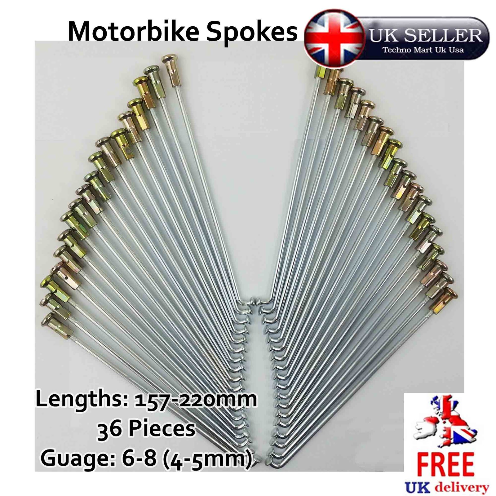 Motorbike Spokes Nipple Cap Many Size Gauge Motorcycle Wheel 5pcs 36pcs