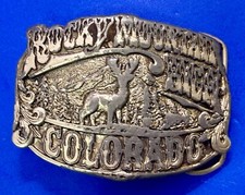Rocky Mountain High Colorado State Vintage Great American Belt Buckle To Restore