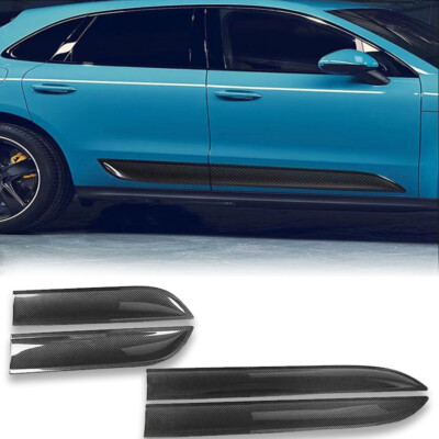 Für 15 - 22 PORSCHE MACAN CARBON FIBER DOOR LOWER MOLDING TRIM SET