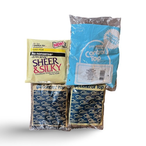 Vintage Paket 6 Paar Strumpfhosen Queen Silkies, Leggs, No Nonsense NEU - Bild 1 von 2