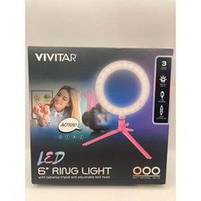 Vivitar 6" Ring Light With Table Top Trpod and adjustable ball head