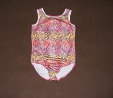 Capezio Multicolor Print Patten Leotard, Straps In Back - Size L