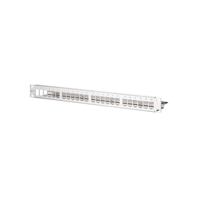 Metz Connect Modul 19 Zoll Modulträger 1HE 24 Port Edelstahl unbestückt (130921-