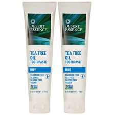 Tea Tree Oil Toothpaste Natural Fluoride Free Deep Clean Peppermint Flavor