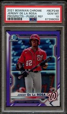 BB - 2021 Bowman Chrome - Purple Ref -  #BCP248 - Jeremy De La Rosa - PSA 10