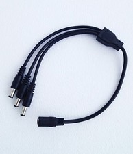 Splitter 3 way cable CCTV  LED lighting 2.1 x 5.5 barrel 12 Volt DC power PSC3