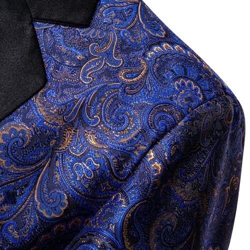 Para Hombres Floral Esmoquin Cena Chaqueta Calce Regular Chal Solapa Paisley Baile de graduación Fiesta Traje - Imagen 173 de 236