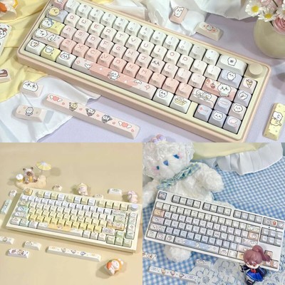 Chiikawa Cute Characters PBT Full Set Keycaps For Cherry MX keyboard