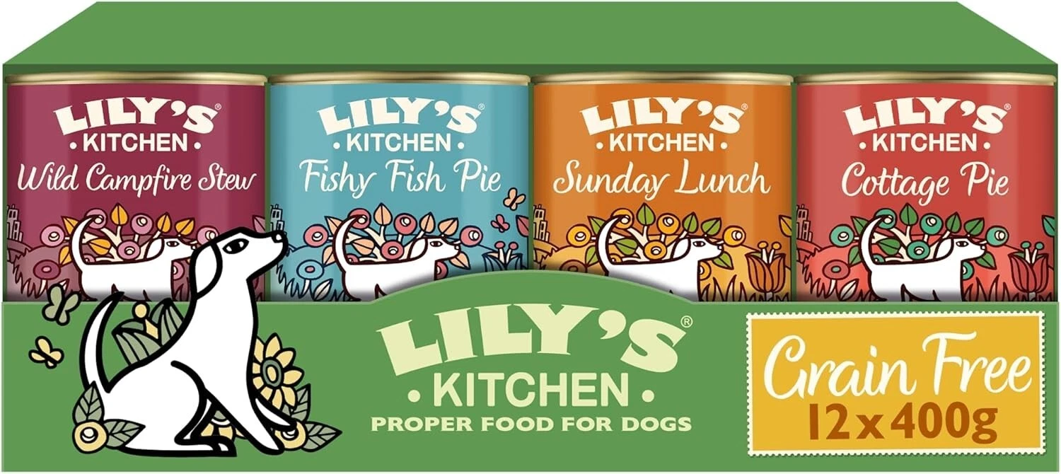 Lily's Kitchen Natural Adult Wet Dog Food Tins Grain-Free Recipe Pack 12x400g
Opens in a new window