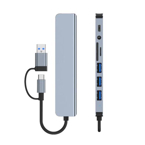 7/8 Port USB-C Hub Adapter - 5G Speed Multi Splitter for PC, Laptop & MacBook US - Picture 3 of 11