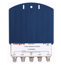 TV AERIAL 4 WAY OUTDOOR SPLITTER EXTERNAL 3 FREEVIEW DIGITAL 5 FREE F CONNECTOR 