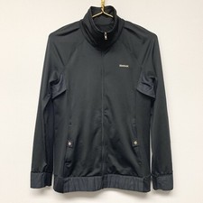 Reebok Training Performance Jacket Women Size SMALL Gym Athleisure Black Overlay